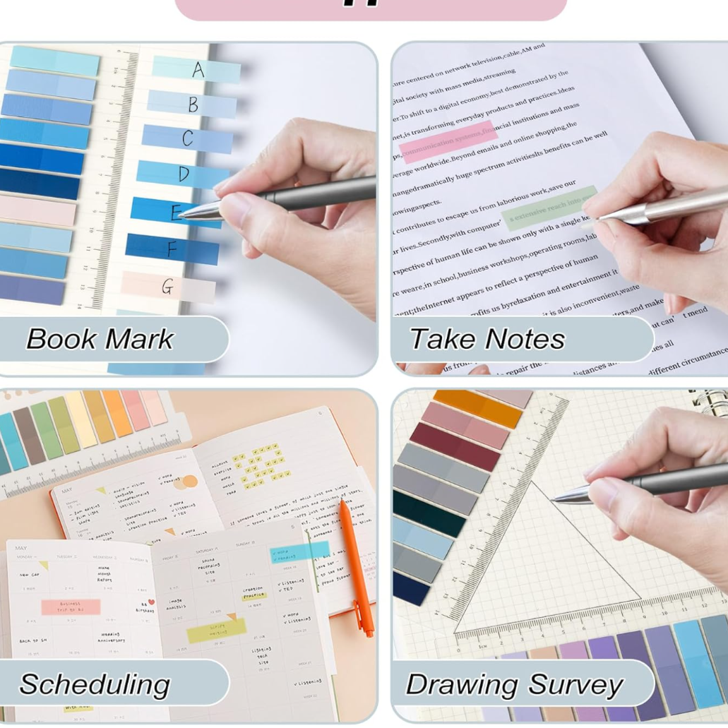 STICKY NOTE TABS, TRANSPARENT FOR ANNOTATING